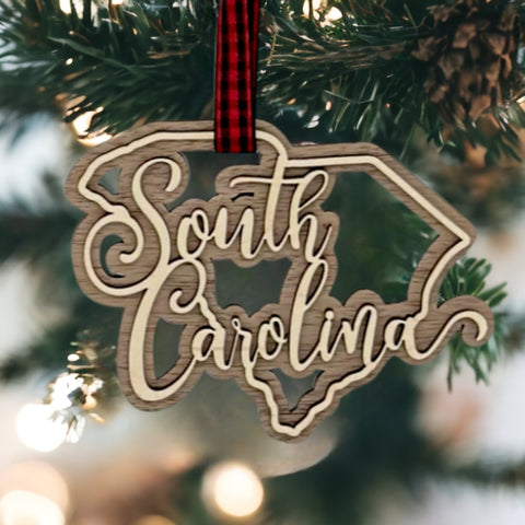 South Carolina Double Layer Ornament
