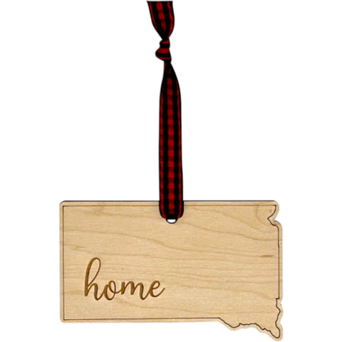 South Dakota Home Script Ornament
