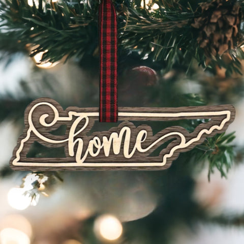 Tennessee Home Double Layer Ornament