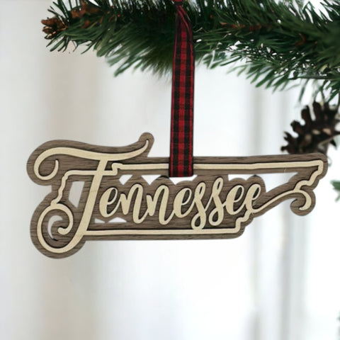 Tennessee Double Layer Ornament
