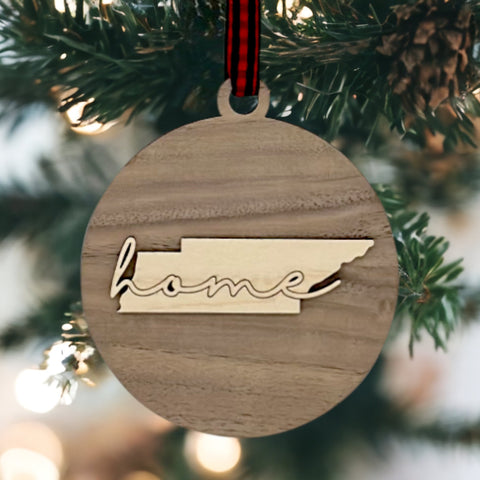Tennessee Home Cursive Ornament