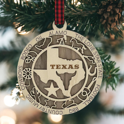 Add a Lone Star sparkle to your holidays! Presenting the Texas State Highlights Ornament—a mini tribute to the grandeur of the Lone Star State. Elevate your decor with a touch of Texas charm