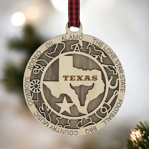 Add a Lone Star sparkle to your holidays! Presenting the Texas State Highlights Ornament—a mini tribute to the grandeur of the Lone Star State. Elevate your decor with a touch of Texas charm