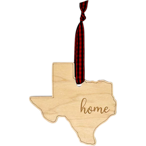 Texas Home Script Ornament