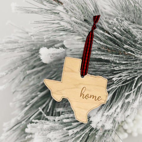 Texas Home Script Ornament