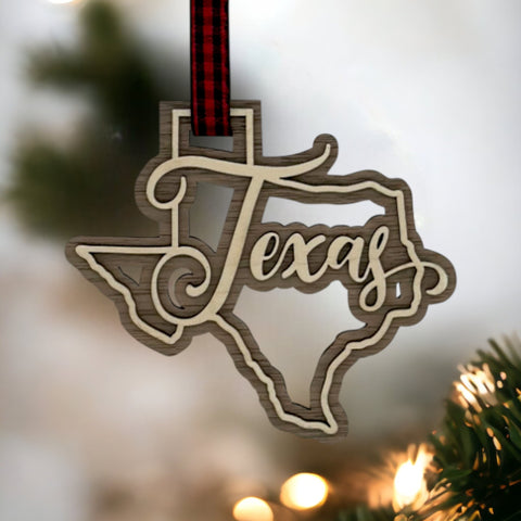 Texas Double Layer Ornament