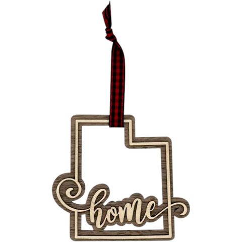 Utah Home Double Layer Ornament