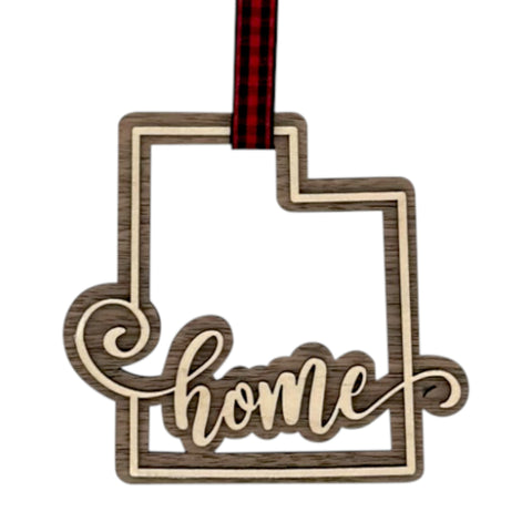 Utah Home Double Layer Ornament
