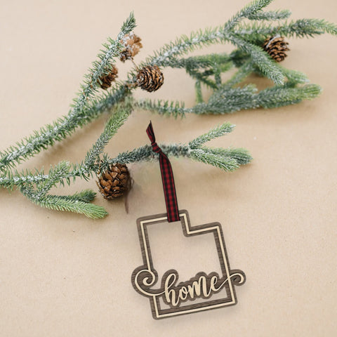 Utah Home Double Layer Ornament