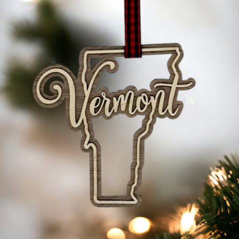Vermont Double Layer Ornament