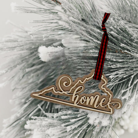 Virginia Home Double Layer Ornament