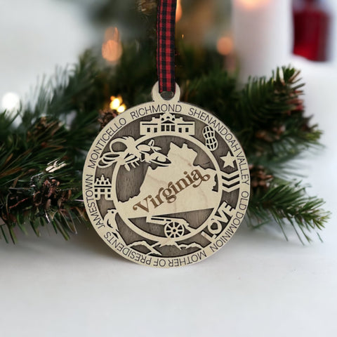 Embrace Southern elegance! Introducing the Virginia State Highlights Ornament—where history meets holiday charm. Elevate your festivities with a touch of Old Dominion magic.