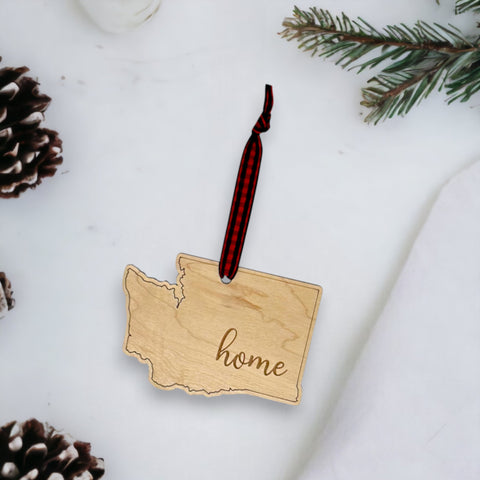 Washington Home Script Ornament