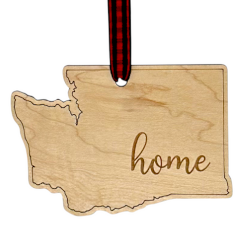 Washington Home Script Ornament
