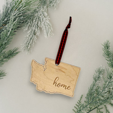 Washington Home Script Ornament
