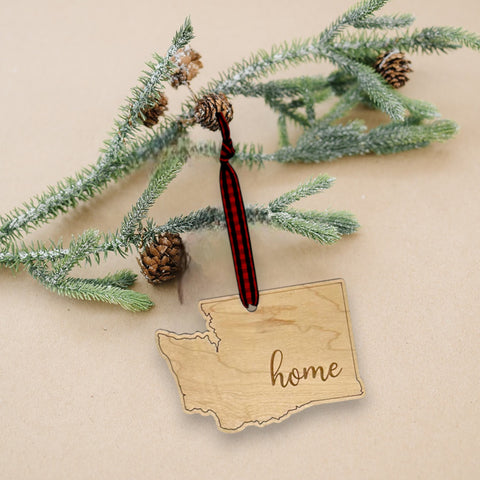 Washington Home Script Ornament