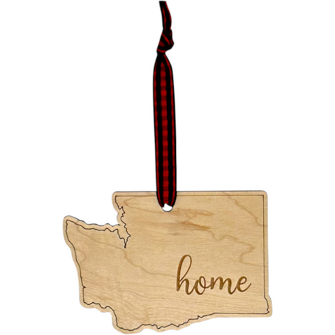 Washington Home Script Ornament