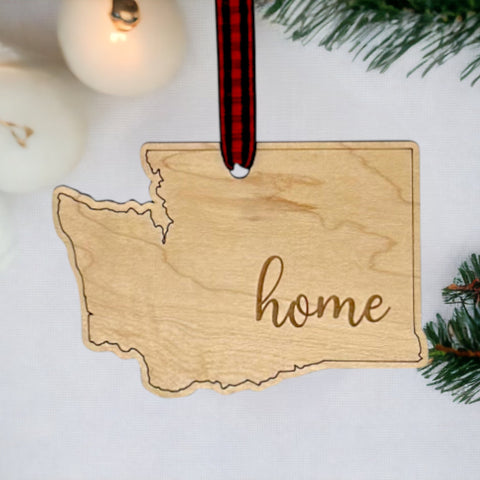Washington Home Script Ornament