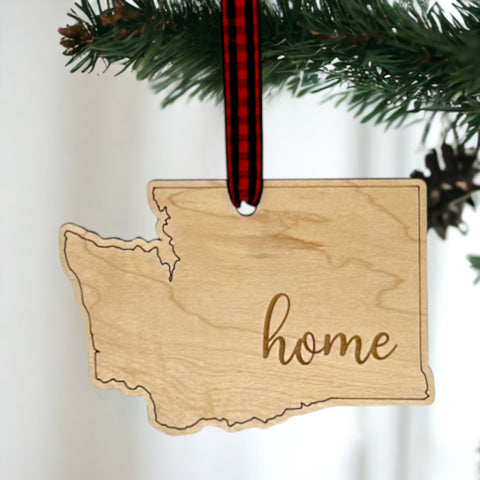 Washington Home Script Ornament