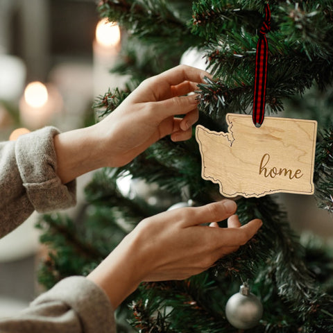 Washington Home Script Ornament