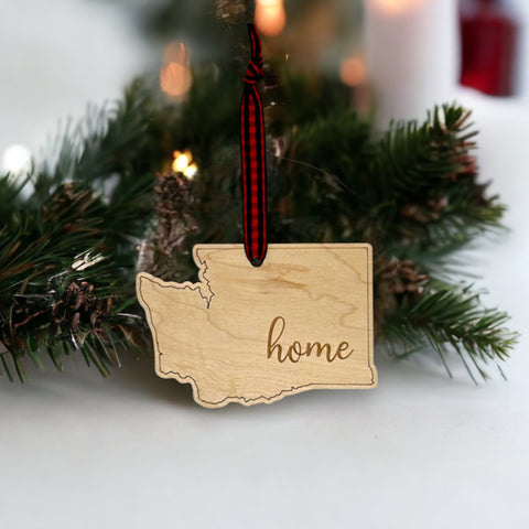 Washington Home Script Ornament