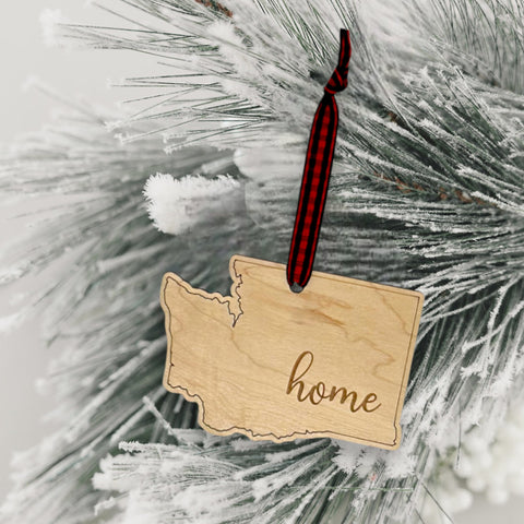 Washington Home Script Ornament