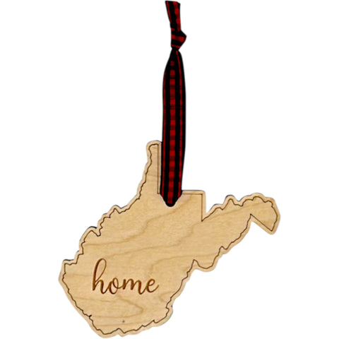 West Virginia Home Script Ornament