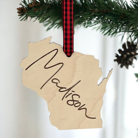 Wisconsin City Ornament