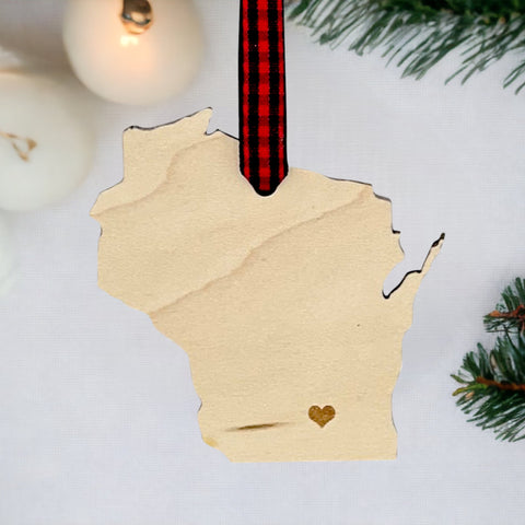Wisconsin Custom Home Town Ornament