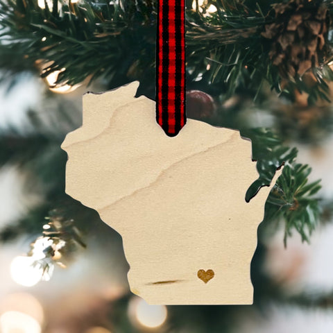 Wisconsin Custom Home Town Ornament