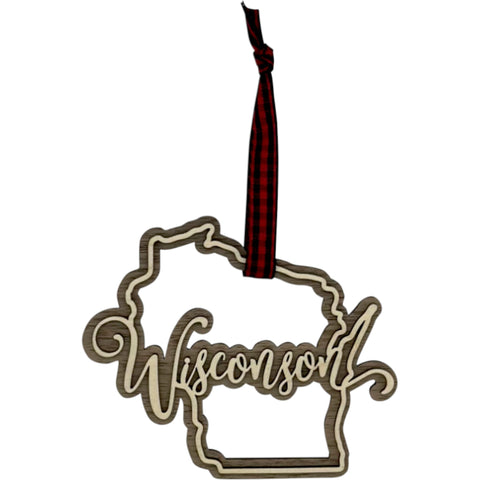Wisconsin Double Layer Ornament
