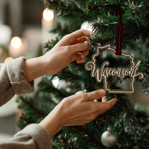 Wisconsin Double Layer Ornament