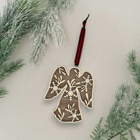 Wooden Angel Ornament