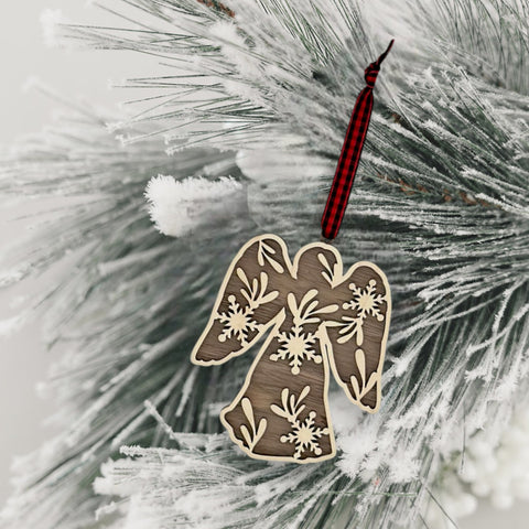 Wooden Angel Ornament