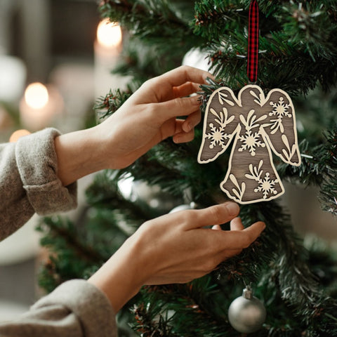 Wooden Angel Ornament