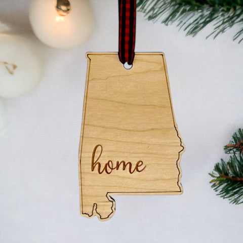 Alabama Home Script Ornament