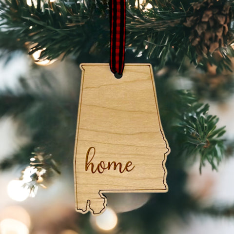 Alabama Home Script Ornament