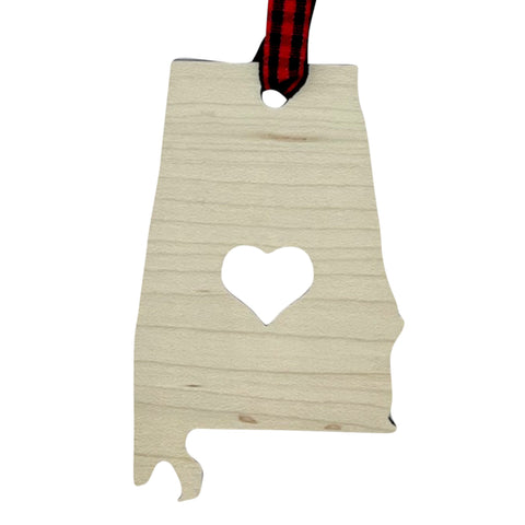 Alabama Heart Ornament