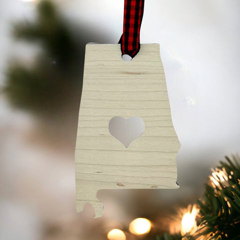 Alabama Heart Ornament