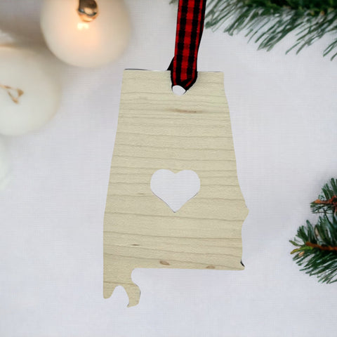 Alabama Heart Ornament