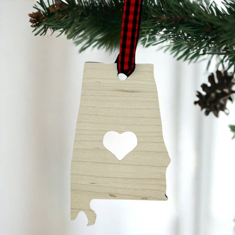 Alabama Heart Ornament