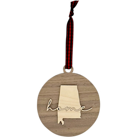 Alabama Home Cursive Ornament