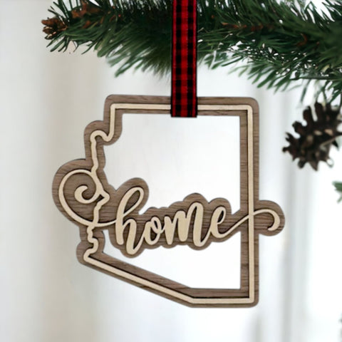 Arizona Home Double Layer Ornament