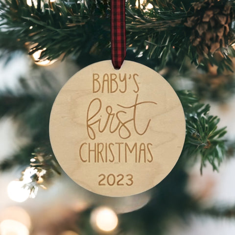 Mark the magic of Baby's First Christmas with our Personalized Ornament. Customize this special keepsake with your baby's name and create lasting memories.