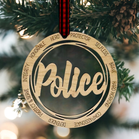 Police Christmas Ornament
