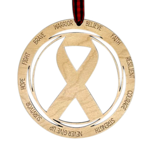 Cancer Ribbon Ornament