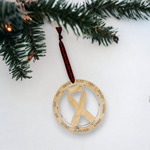 Cancer Ribbon Ornament