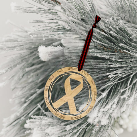 Cancer Ribbon Ornament