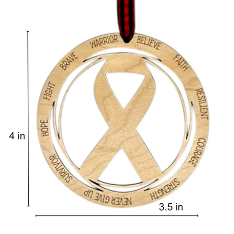 Cancer Ribbon Ornament