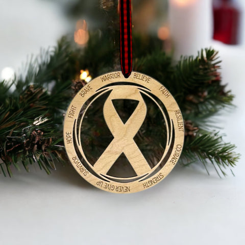 Cancer Ribbon Ornament